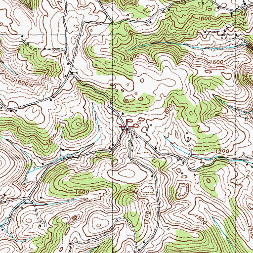 Topographic Map of Days Store (historical), TN