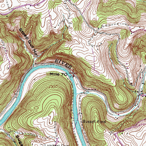 Topographic Map of Ellison Mill (historical), TN