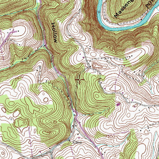 Topographic Map of Fergerson School (historical), TN