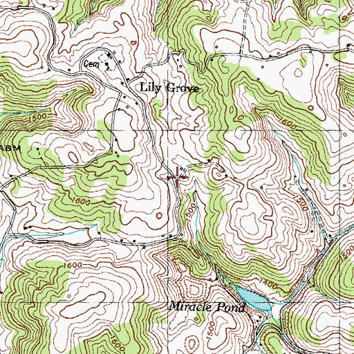 Topographic Map of Kecks Store (historical), TN