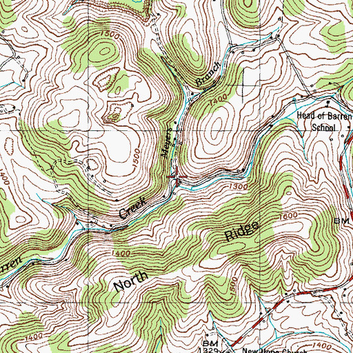 Topographic Map of Meyers Mill (historical), TN