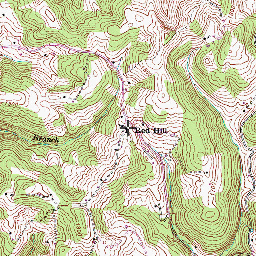 Topographic Map of Red Hill Number One School (historical), TN