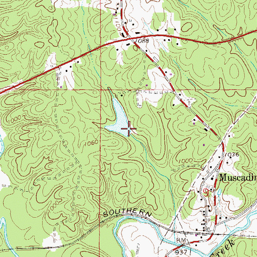 Topographic Map of Laminack Dam, AL