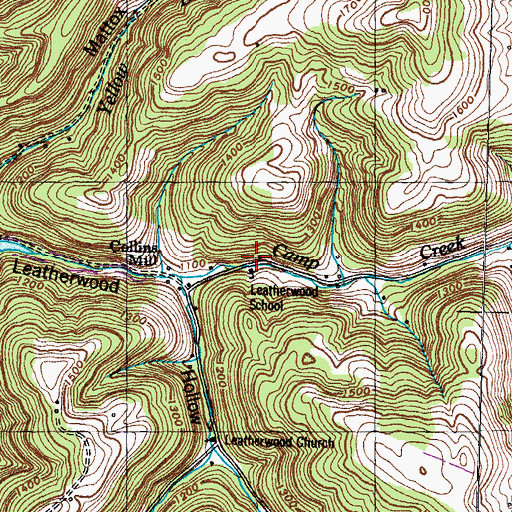 Topographic Map of Williams Mill (historical), TN