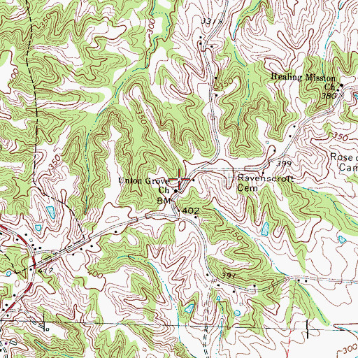 Topographic Map of Alston School (historical), TN