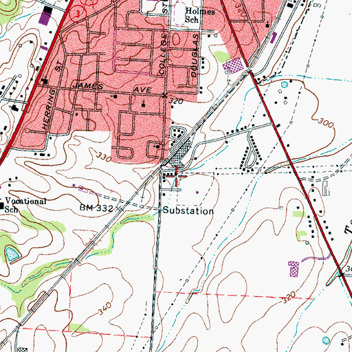 Topographic Map of Bethel Chapel Pentecostal Church of God, TN