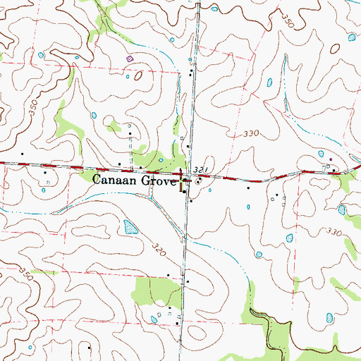 Topographic Map of Canaan Grove School (historical), TN