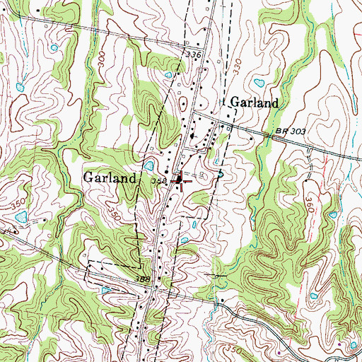 Topographic Map of Garland School (historical), TN