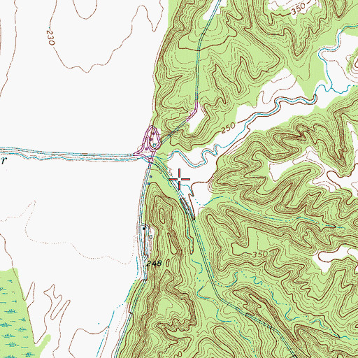 Topographic Map of Gideon Church (historical), TN