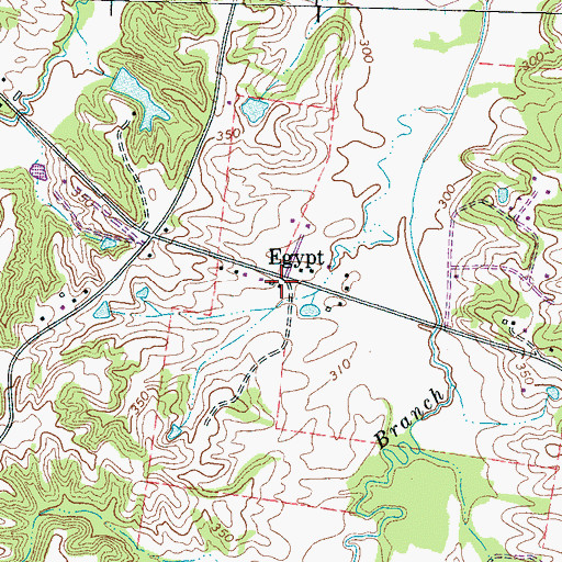 Topographic Map of Hills Chapel (historical), TN