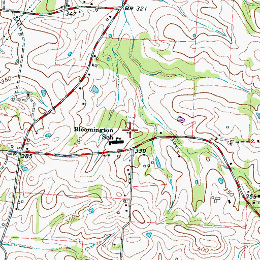 Topographic Map of Mount Tipton Christian Methodist Episcopal Church, TN