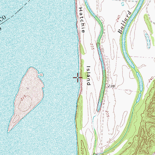 Topographic Map of Randolph Landing, TN