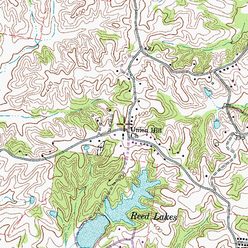 Topographic Map of Union Hill School (historical), TN