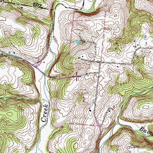 Topographic Map of Salem School (historical), TN