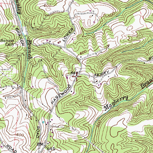 Topographic Map of New Hope School (historical), TN