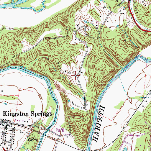 Topographic Map of Blackwood School (historical), TN