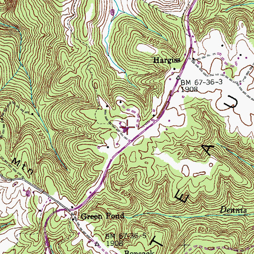 Topographic Map of Wilson Elementary School, TN