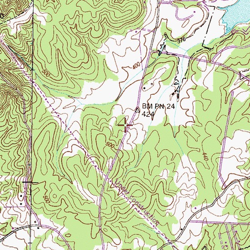 Topographic Map of Antioch School (historical), TN