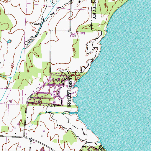 Topographic Map of County Junction Resort, TN