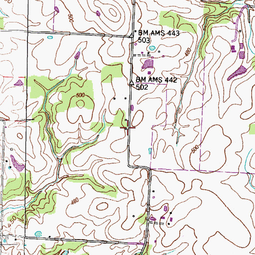 Topographic Map of Dogwood School (historical), TN