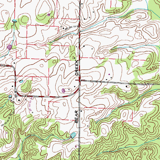 Topographic Map of Dottys Store (historical), TN