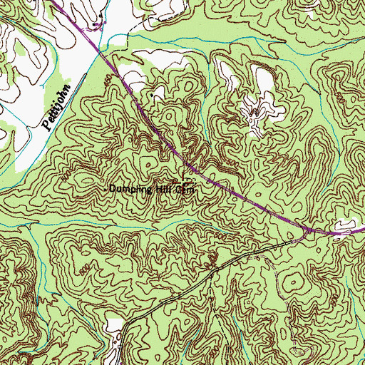 Topographic Map of Dumpling Hill Church (historical), TN