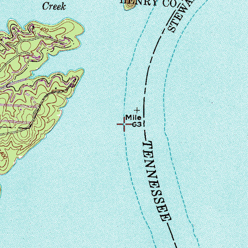 Topographic Map of Dunaway Landing (historical), TN