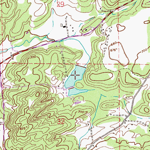 Topographic Map of Policemen Lake, AL