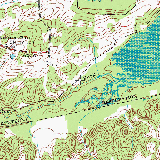 Topographic Map of Grovers Mill (historical), TN