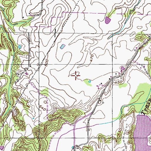 Topographic Map of Halls Chapel School (historical), TN