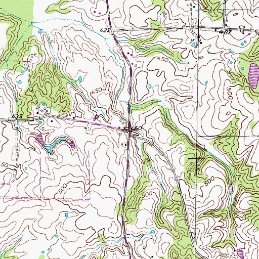 Topographic Map of Hastings Store (historical), TN