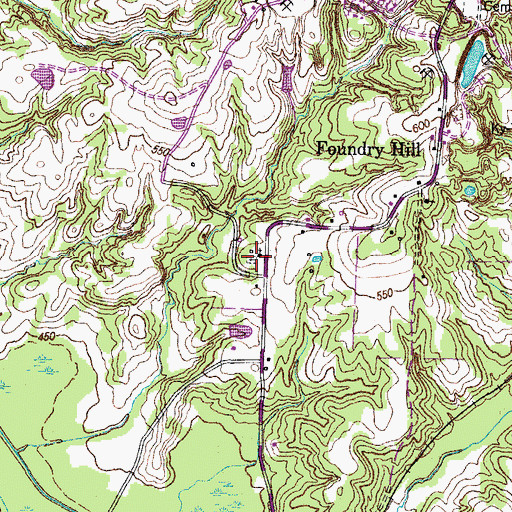 Topographic Map of Latterday Saints Church, TN