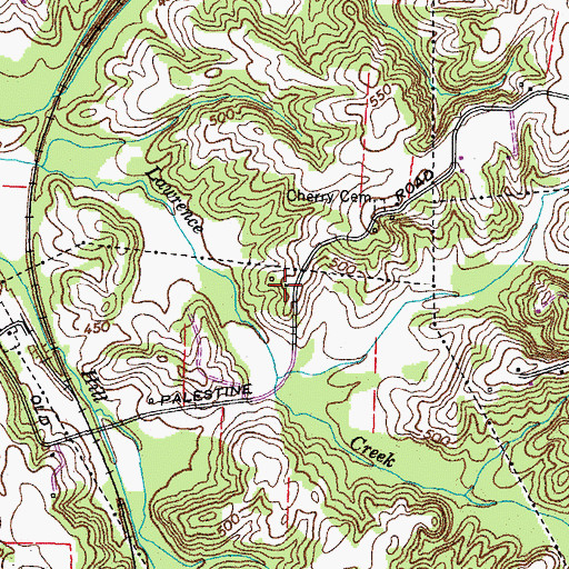 Topographic Map of Lawrence School (historical), TN