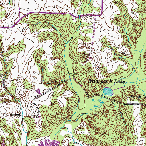 Topographic Map of Lebanon Church (historical), TN