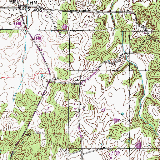 Topographic Map of Liberty School (historical), TN