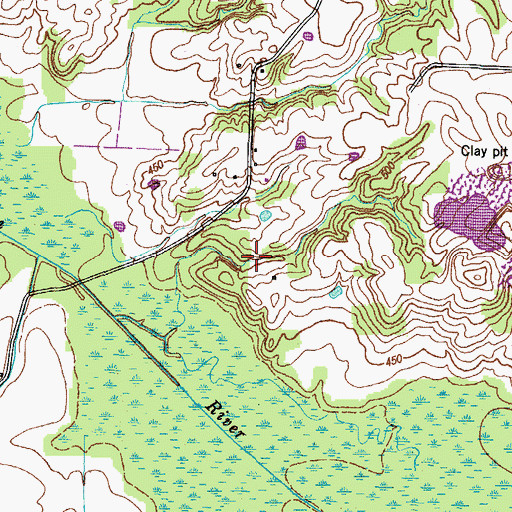 Topographic Map of Martins Mill (historical), TN