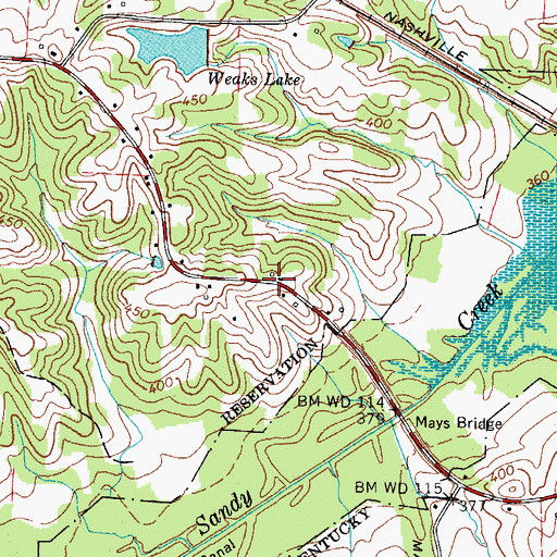 Topographic Map of Mays School (historical), TN