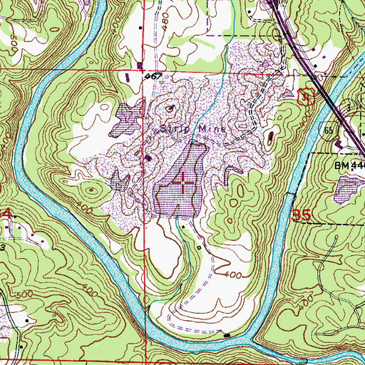 Topographic Map of Hallmark Lake, AL