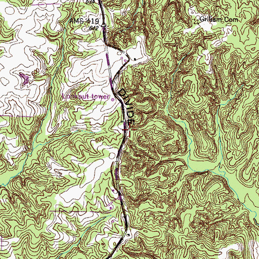 Topographic Map of Morning Shade School (historical), TN