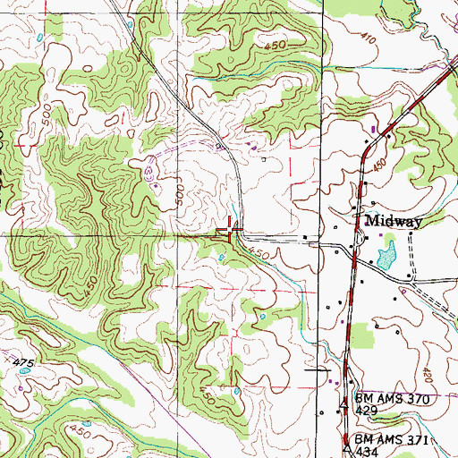 Topographic Map of Panhandle School (historical), TN