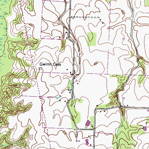 Topographic Map of Price Store (historical), TN