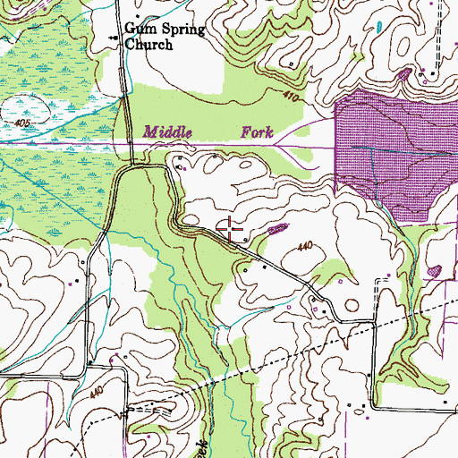 Topographic Map of Princes Store (historical), TN