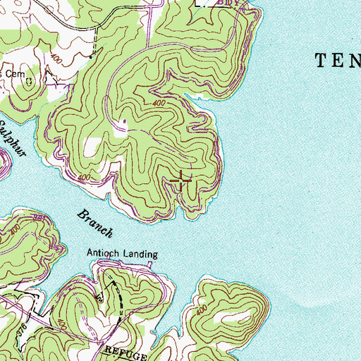 Topographic Map of Reelfoot Girl Scout Council Camp, TN