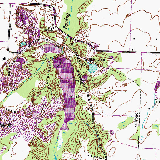 Topographic Map of Spring Hill School (historical), TN