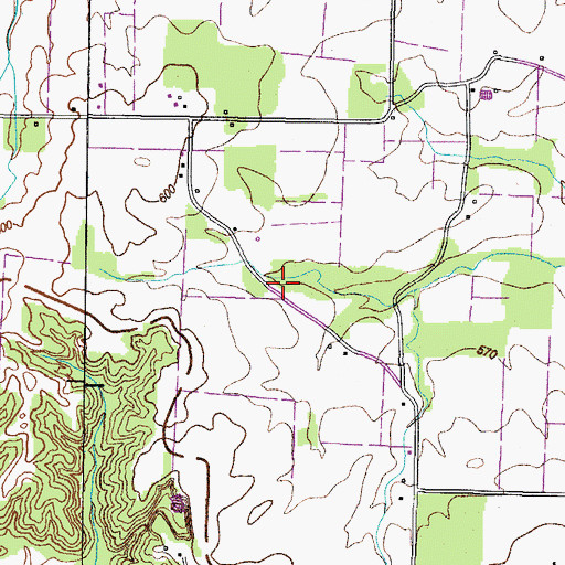 Topographic Map of Thompson Grove School (historical), TN