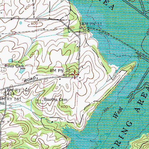 Topographic Map of Union Church (historical), TN