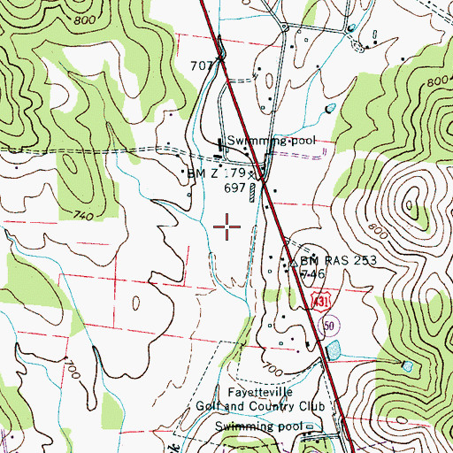 Topographic Map of Wilks Airport (historical), TN