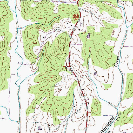 Topographic Map of Beech Grove School (historical), TN