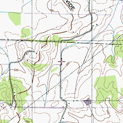 Topographic Map of Big Spring Church (historical), TN