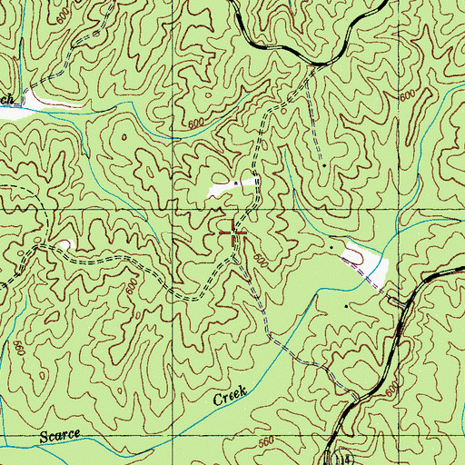 Topographic Map of Burch School (historical), TN